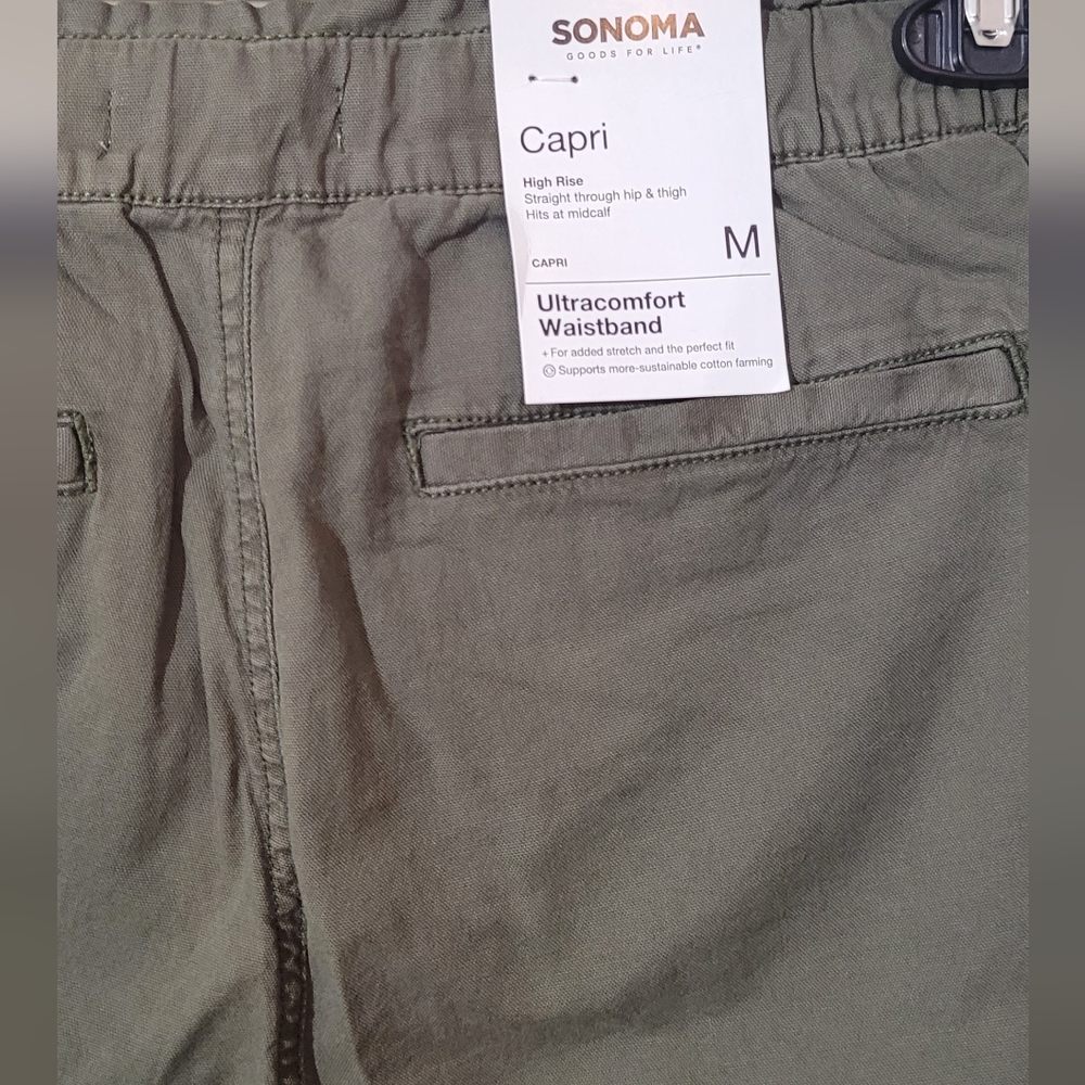 Sonoma Olive Green Capri Cargo Pants - Picture 5 of 5